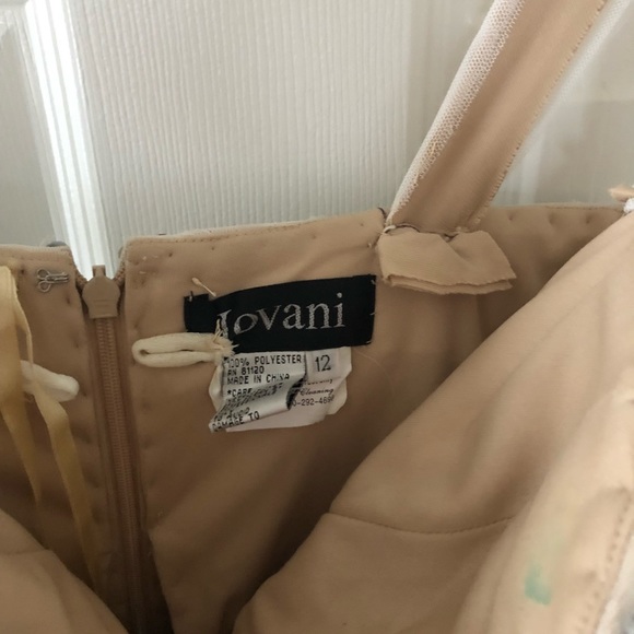 Jovani silver squint formal dress gown sz 12 - Picture 4 of 7